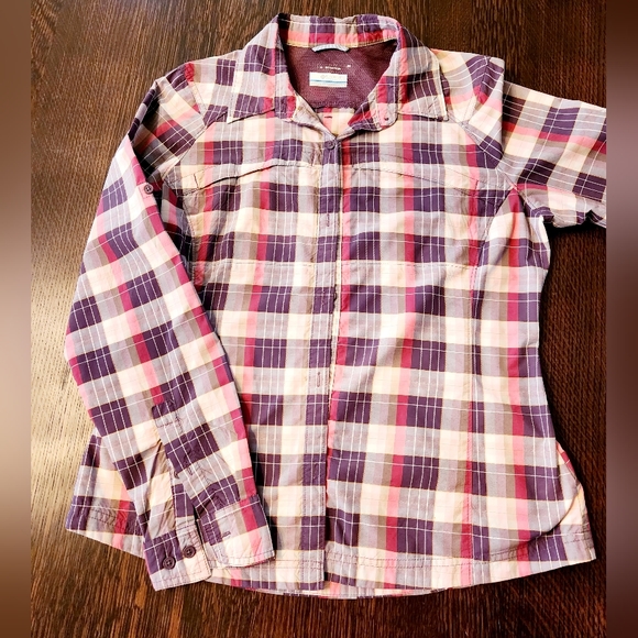 Columbia Ladies Vented Breathable Sun Protection Shirt Size Large EUC $17 - Picture 4 of 6